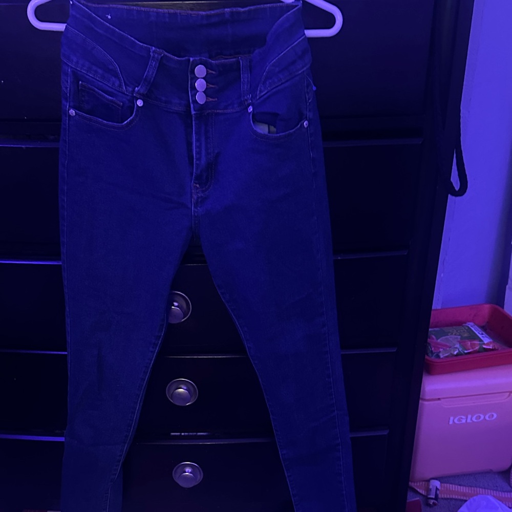 High Rise Women's Jeans in Deep Blue